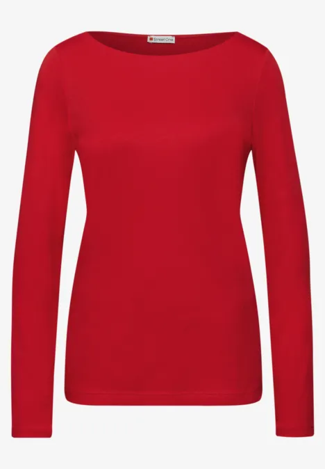 Basic Langarmshirt racing red
