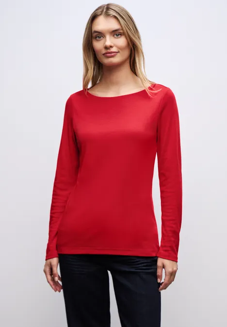 Basic Langarmshirt racing red