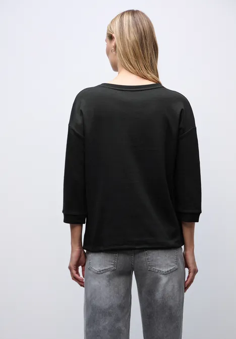 Strukturmix Shirt Black