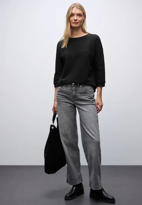 Strukturmix Shirt Black