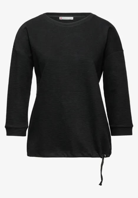 Strukturmix Shirt Black