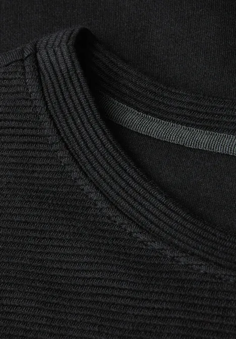 Strukturmix Shirt Black