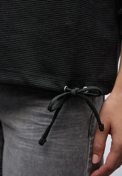 Strukturmix Shirt Black