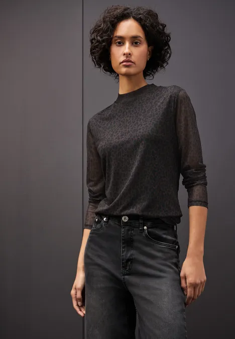 Leo Mesh-Shirt darkest brown