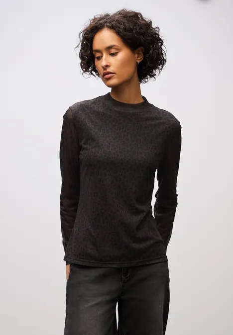 Leo Mesh-Shirt darkest brown