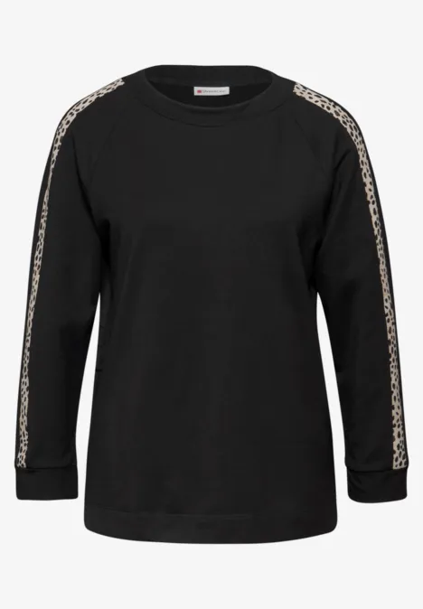 Shirt mit Leo-Gallonstreifen Black