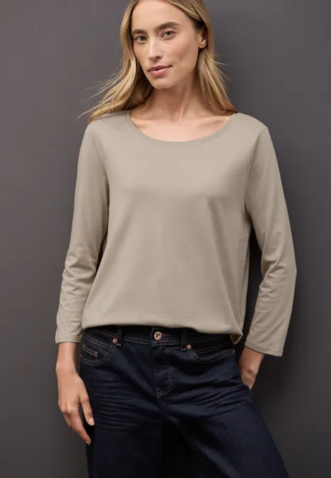Longstyle Shirt morning beige