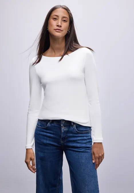 T-shirt basique à manches longues White