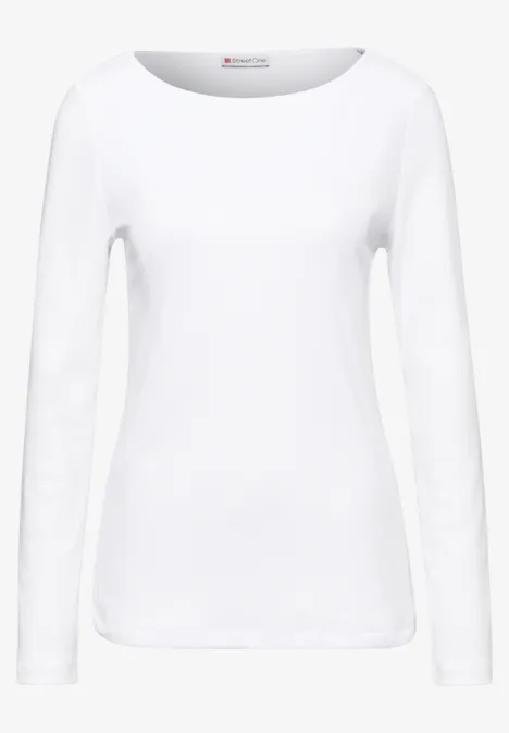 T-shirt basique à manches longues White