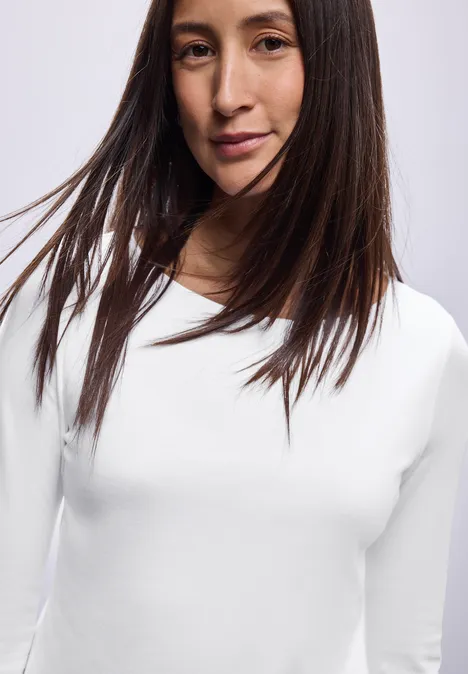 T-shirt basique à manches longues White