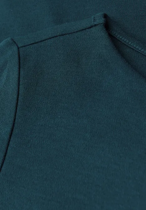 T-shirt basique à manches longues tide blue