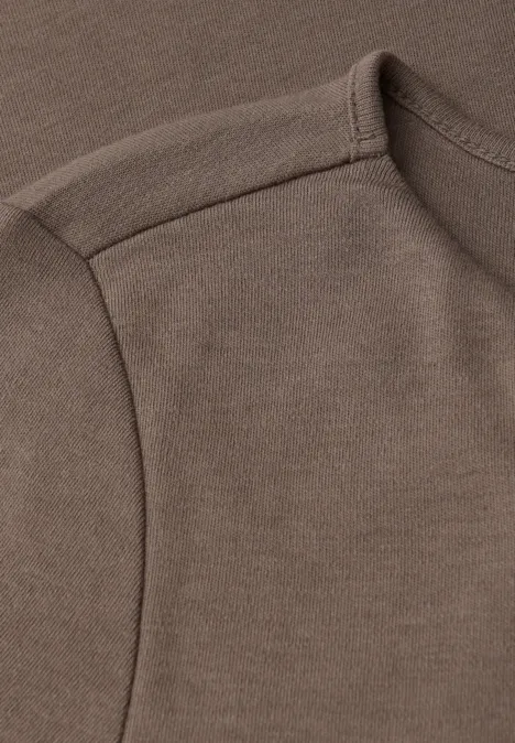 Basic shirt met lange mouwen silk brown