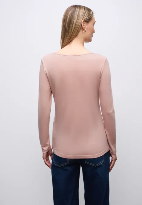 Basic shirt met lange mouwen faded rose