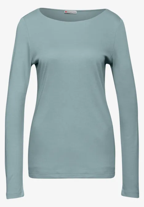 Basic shirt met lange mouwen arona blue