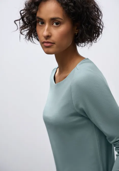 Basic shirt met lange mouwen arona blue