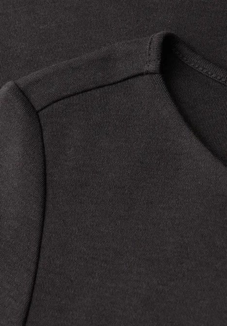 Basic shirt met lange mouwen darkest brown