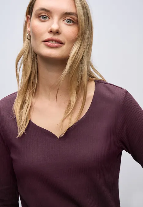 Shirt mit Herzausschnitt Jazz Berry