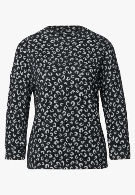 Kariertes Turtleneck Shirt Black