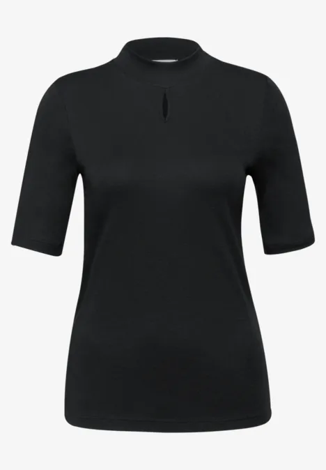 Shirt mit Cut-Out Detail Black