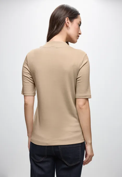 Shirt met uitgesneden detail sanded beige