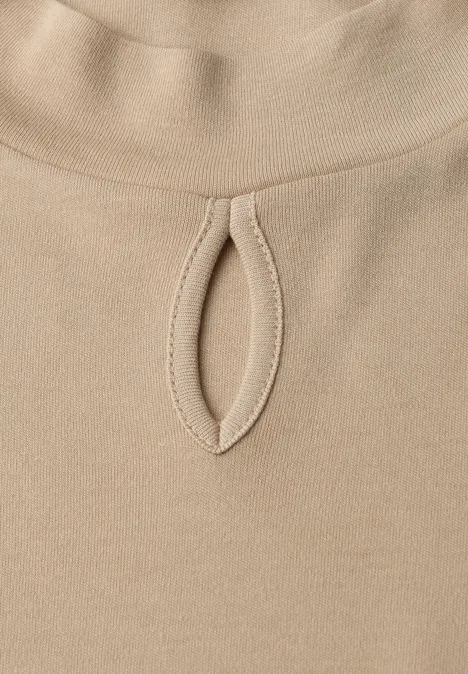Shirt met uitgesneden detail sanded beige