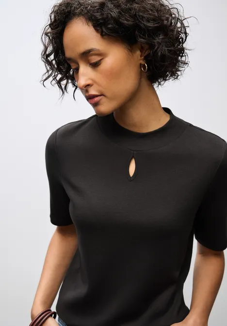 Shirt mit Cut-Out Detail darkest brown