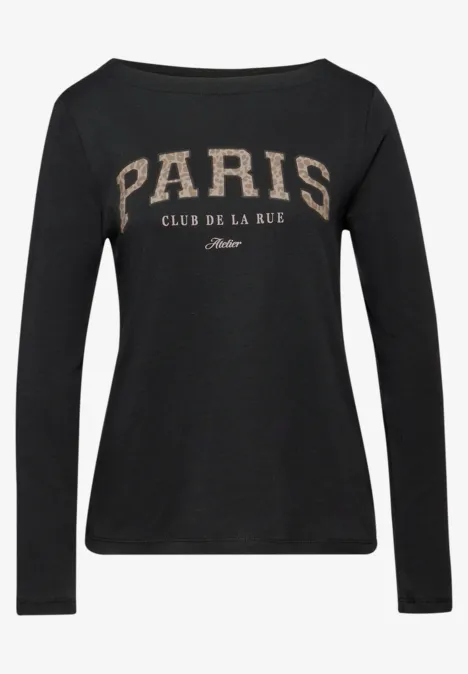 T-shirt avec imprimé Black