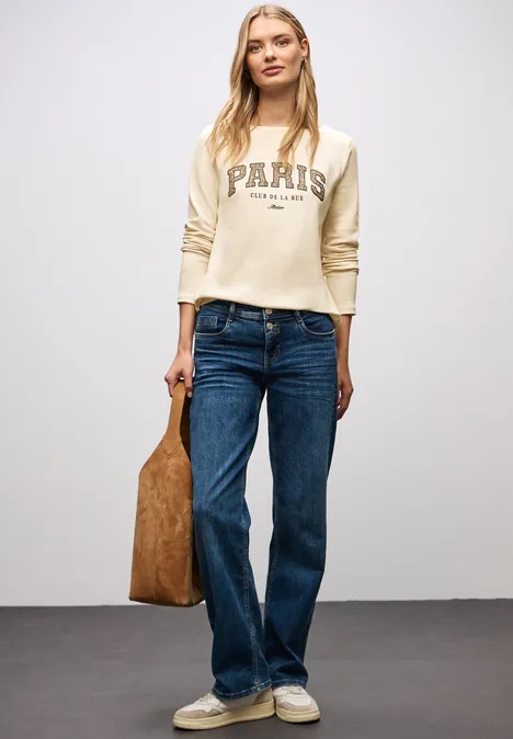 Shirt mit Print soft beige