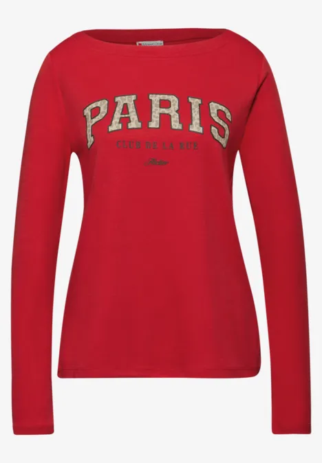 Shirt mit Print racing red
