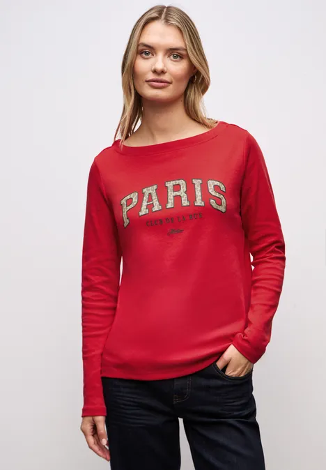 Shirt mit Print racing red