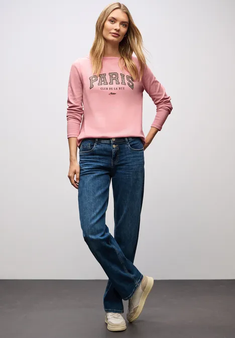 Shirt mit Print powder pink
