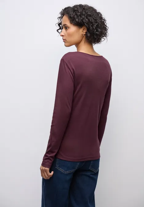 Shirt met hartvormige halslijn Jazz Berry