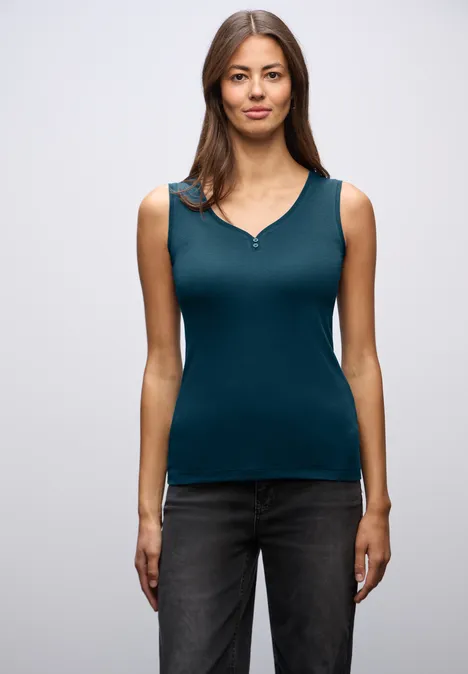 Top met knoopdetail tide blue Top met knoopdetail tide blue