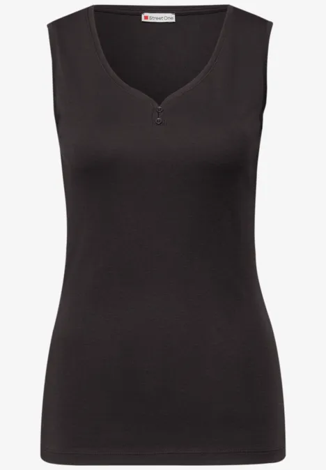 Top mit Knopfdetail darkest brown Top mit Knopfdetail darkest brown