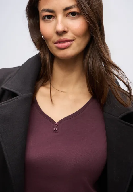 Top mit Knopfdetail jazz berry Top mit Knopfdetail jazz berry