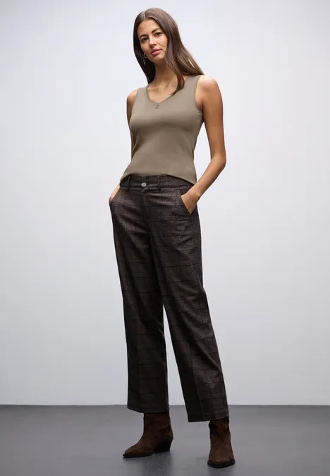 Top mit Knopfdetail light terra mocha Top mit Knopfdetail light terra mocha