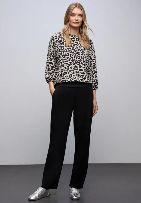 Gemustertes Jacquard Shirt soft beige