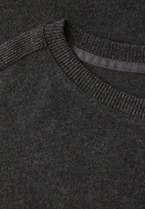 Shirt mit Glitzerdetails gravel grey mel.