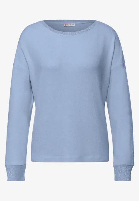 Koszula z brokatowymi detalami frosted blue mel.