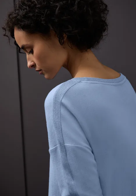 Koszula z brokatowymi detalami frosted blue mel.