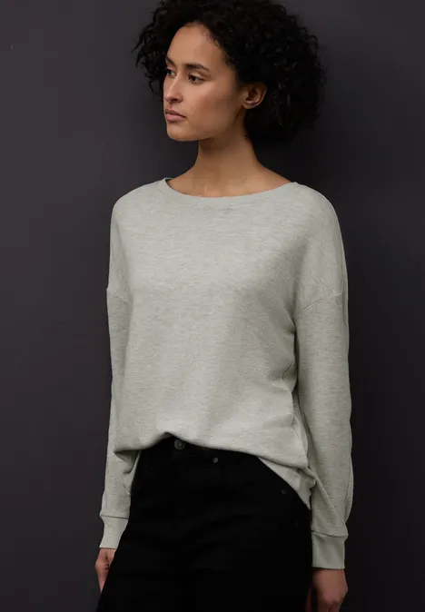 Koszula z brokatowymi detalami pelican grey mel.