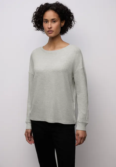 Koszula z brokatowymi detalami pelican grey mel.