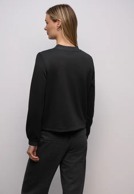 Blouson met glitterdetails Black