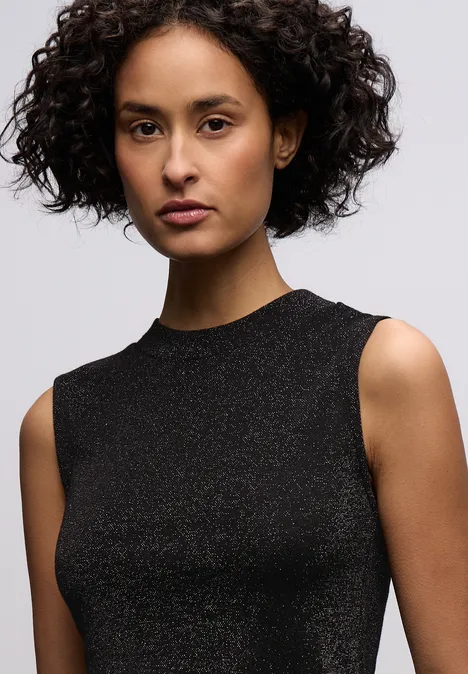 Glitzerndes Top Black