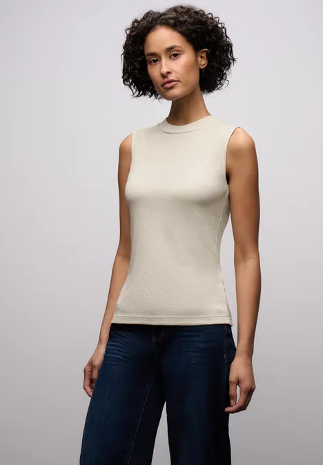 Top scintillant soft beige