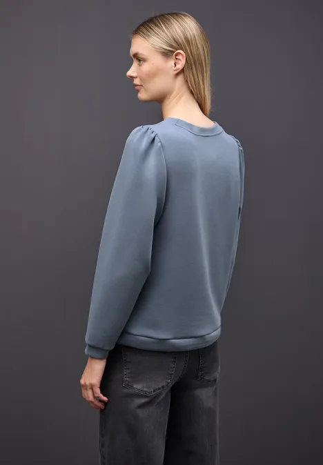 Silk-Look Shirt overcast blue