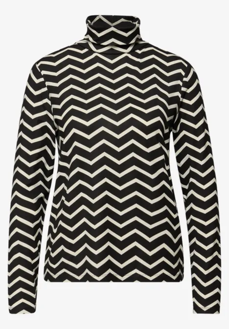 Gedessineerd coltruitje Black Gedessineerd coltruitje Black