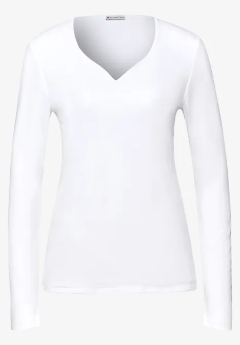Shirt mit Herzausschnitt White