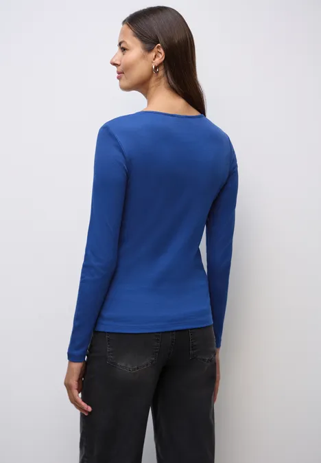 Shirt mit Herzausschnitt amparo blue