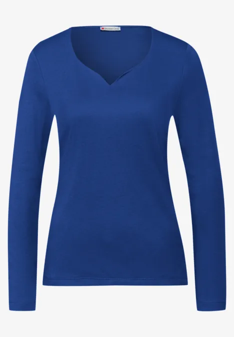 Shirt mit Herzausschnitt amparo blue